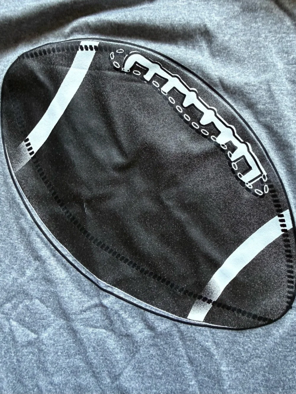 Hind Boy’s Size 7 Football Graphic Active Tee Gray Brown NWT
